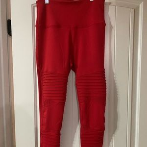 Red Moto leggings